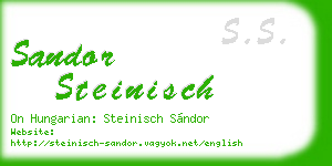 sandor steinisch business card