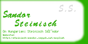 sandor steinisch business card